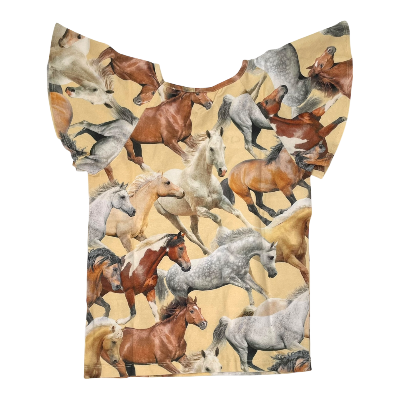 Molo frill t-shirt, horses | 128cm