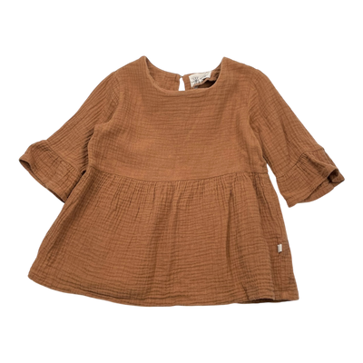 Kaiko muslin dress, caramel | 86/92cm