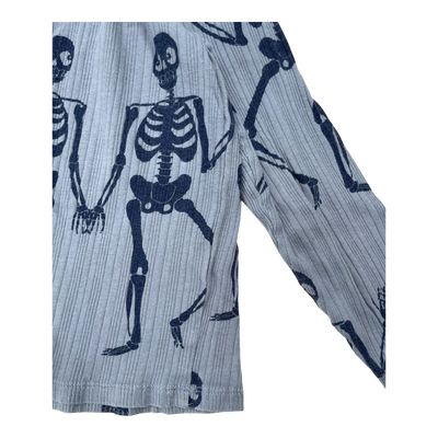 Mini Rodini skeleton shirt, blue | 116/122cm