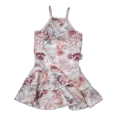 Gugguu spagetti frilla dress, flowers | 92cm