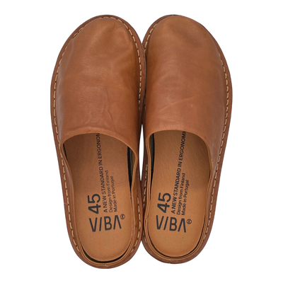 VIBAe Roma leather slippers, cognac brown | 45
