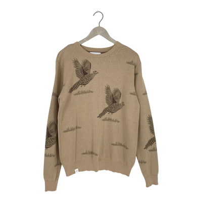 Makia hunted knit sweater, bird | man M