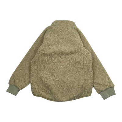 Mini A Ture matcedric teddy zip jacket, tea green | 104cm