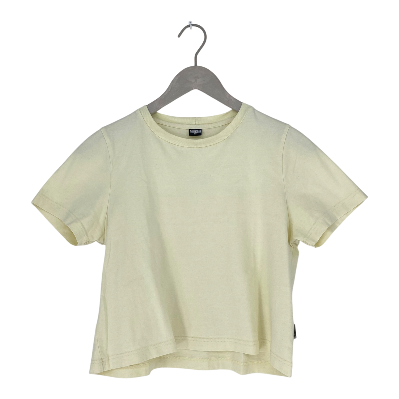 R-Collection cropped t-shirt, light yellow | woman XS
