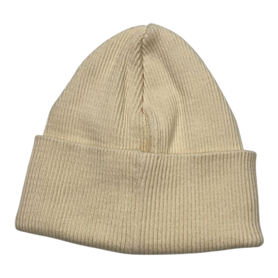 Mainio cotton rib beanie, light yellow | L/XL
