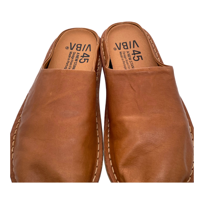VIBAe Roma leather slippers, cognac brown | 45