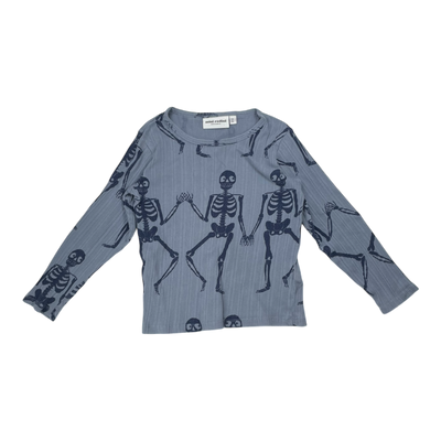 Mini Rodini skeleton shirt, blue | 116/122cm