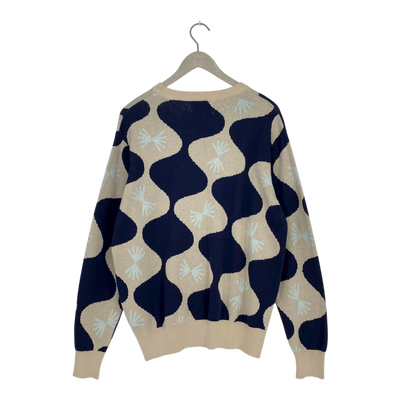 Makia aligned knit sweater, light taupe | unisex M