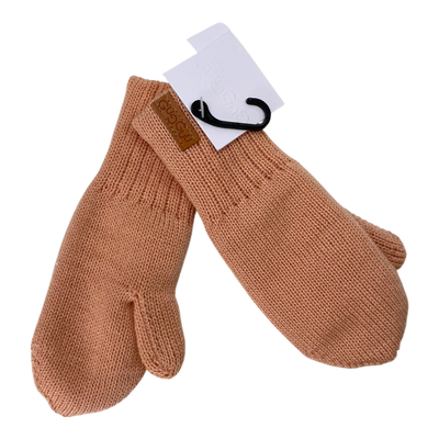 Gugguu merino mittens, coral pink | 2-4y