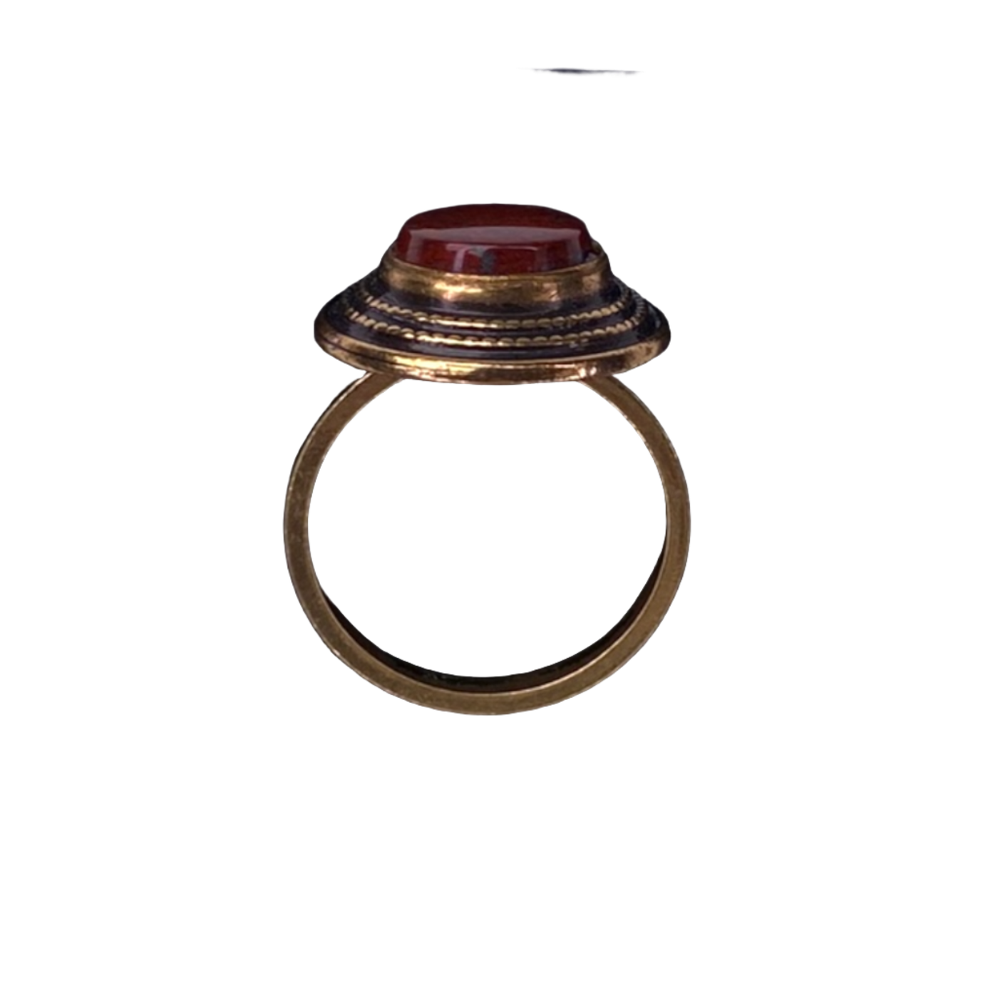 Kalevala Koru ring, bronze and red