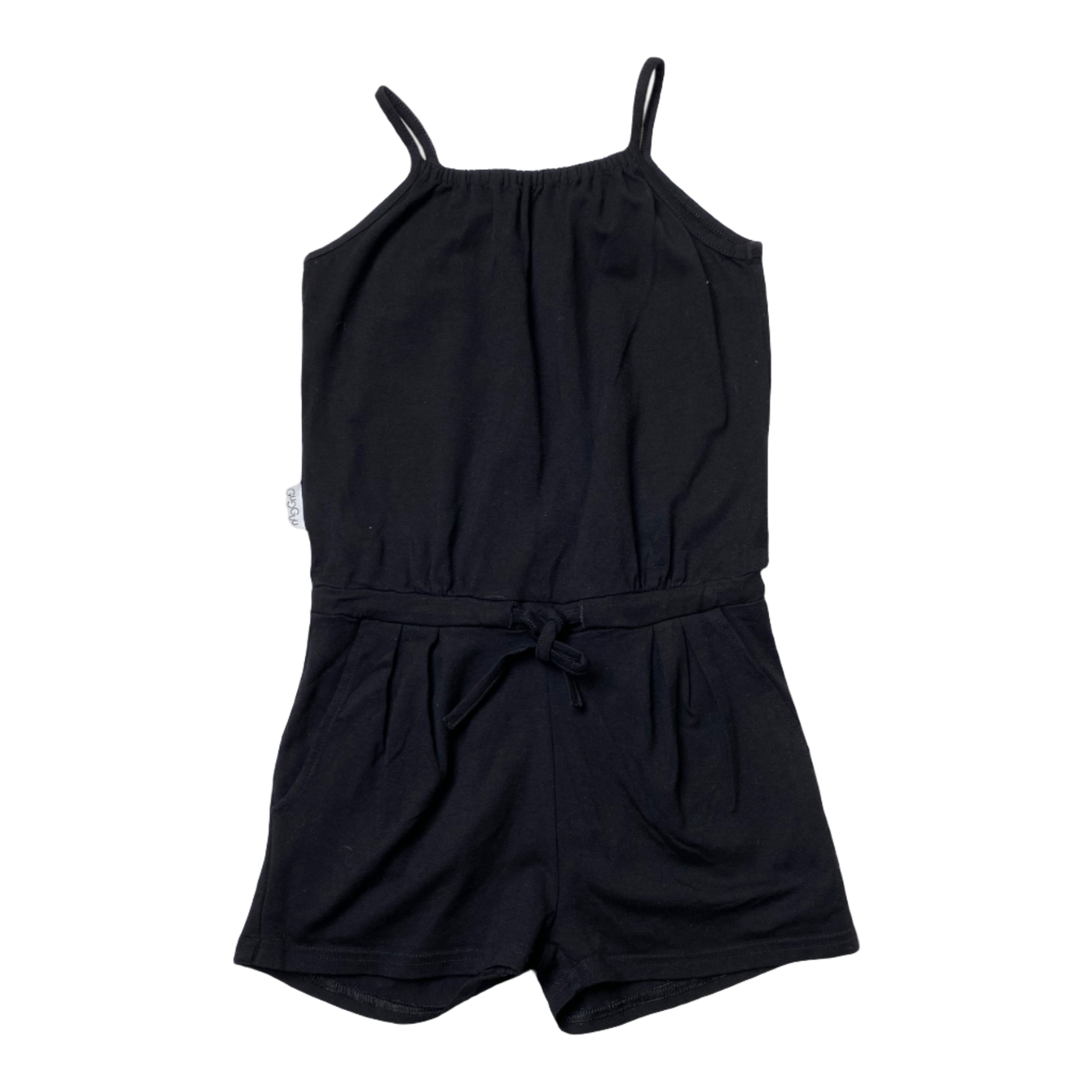 Gugguu spagetti tricot jumpsuit, black | 110cm