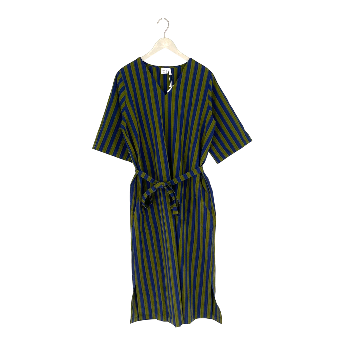 Mainio woven dress, blue/green | woman L
