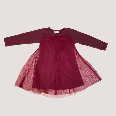 tulle dress, burgundy | 86/92cm