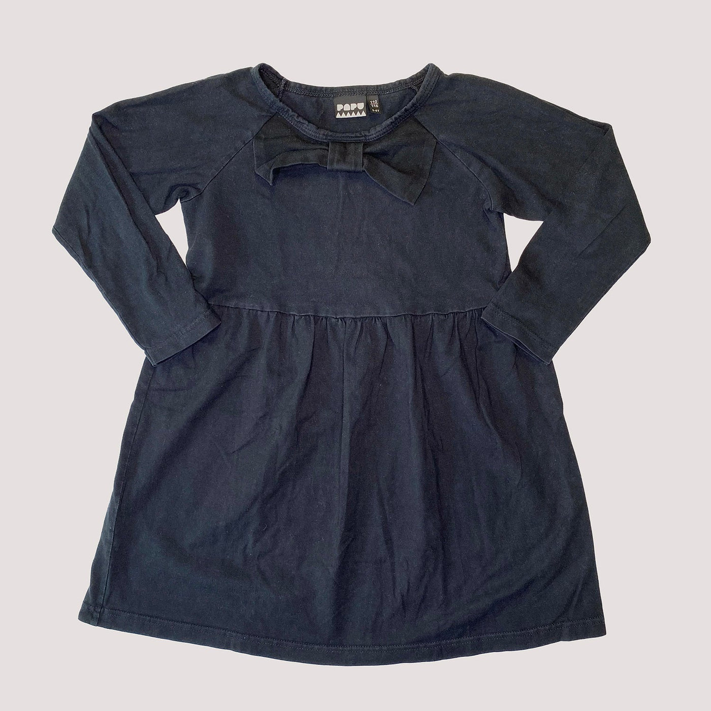 bow dress, black | 110/116cm