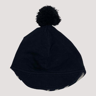 beanie with a cap, black | 42/46cm