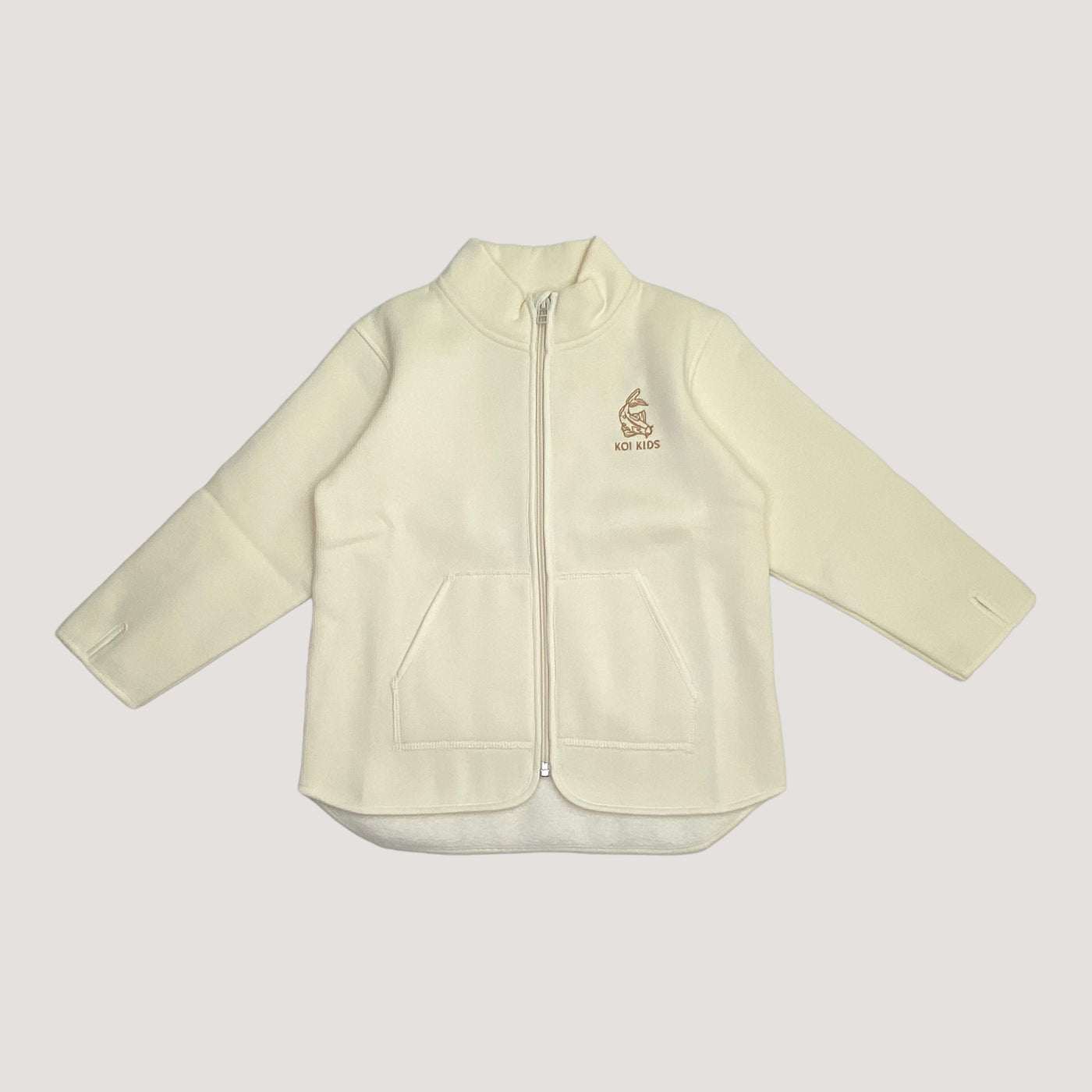 comfy jacket, cream | 4-5y