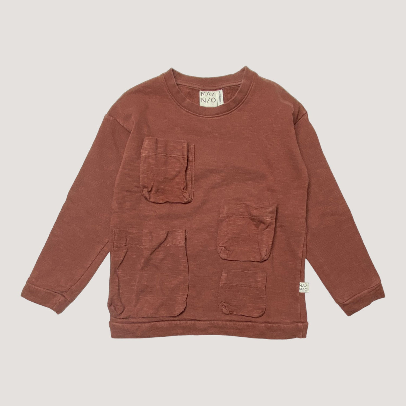 pocket sweatshirt, brown | 110/116cm
