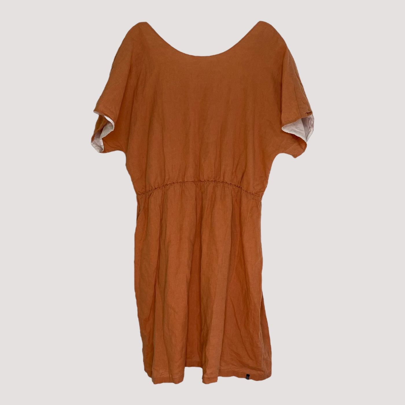 Kaiko linen wrap dress, orange | women XL