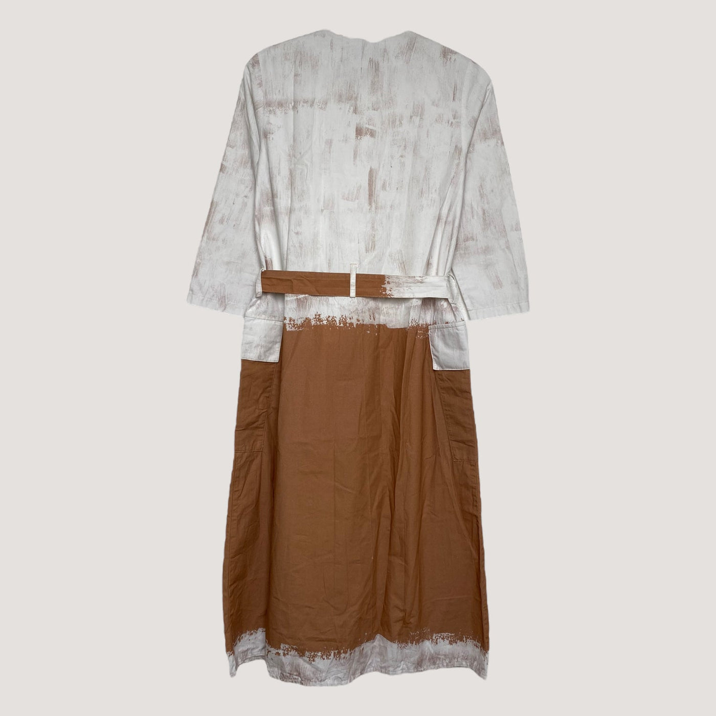 lilja dress, white/caramel | women S