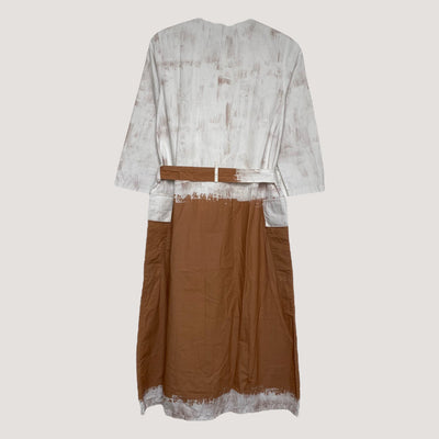 lilja dress, white/caramel | women S