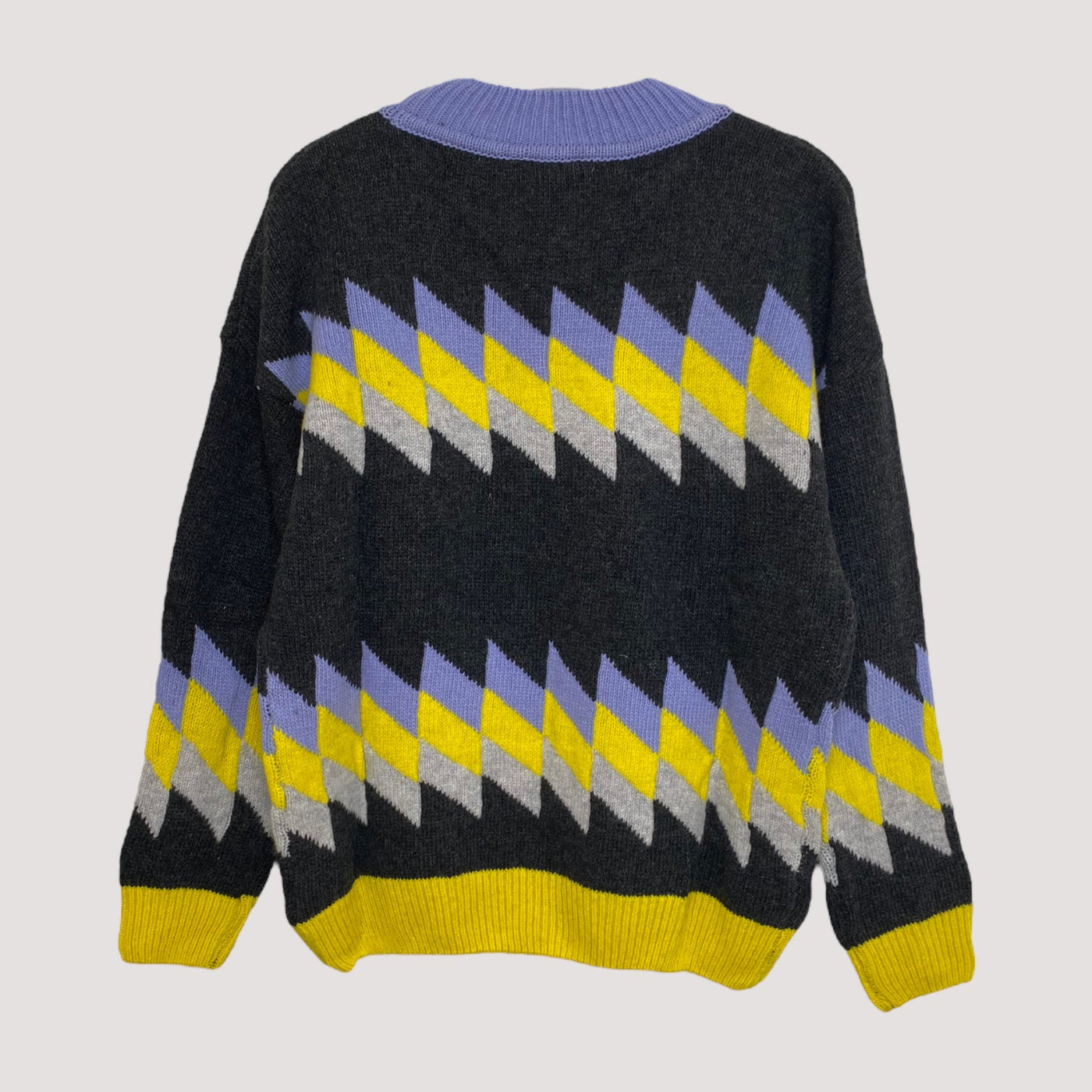 wool sweater, black/yellow | women S