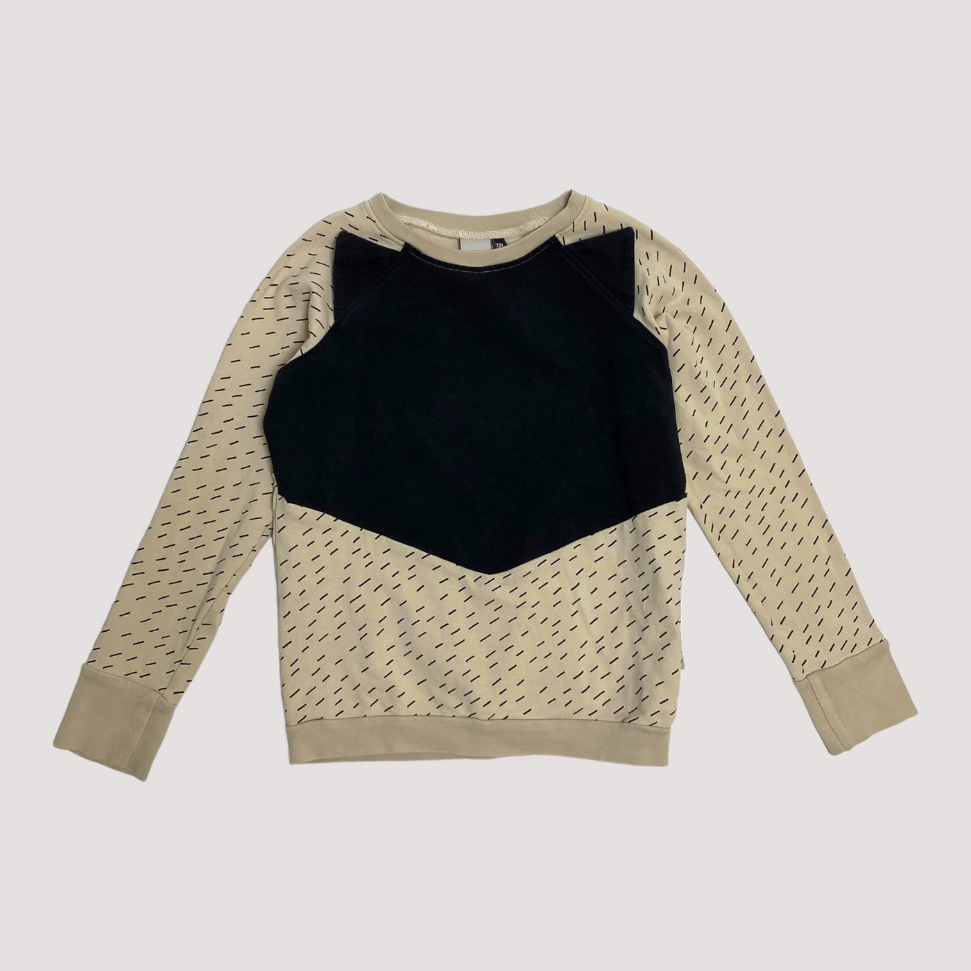 fox sweatshirt, beige/black | 134/140cm