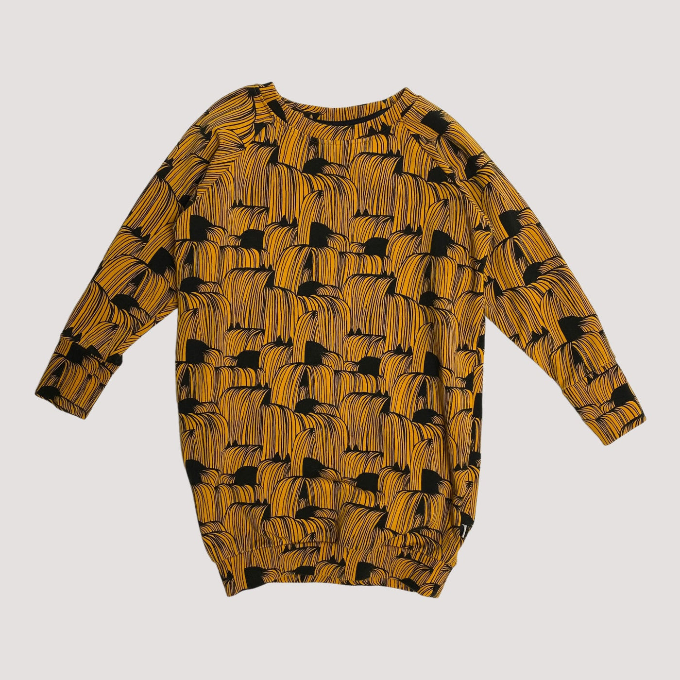 sweat dress, orange/black | 110/116cm