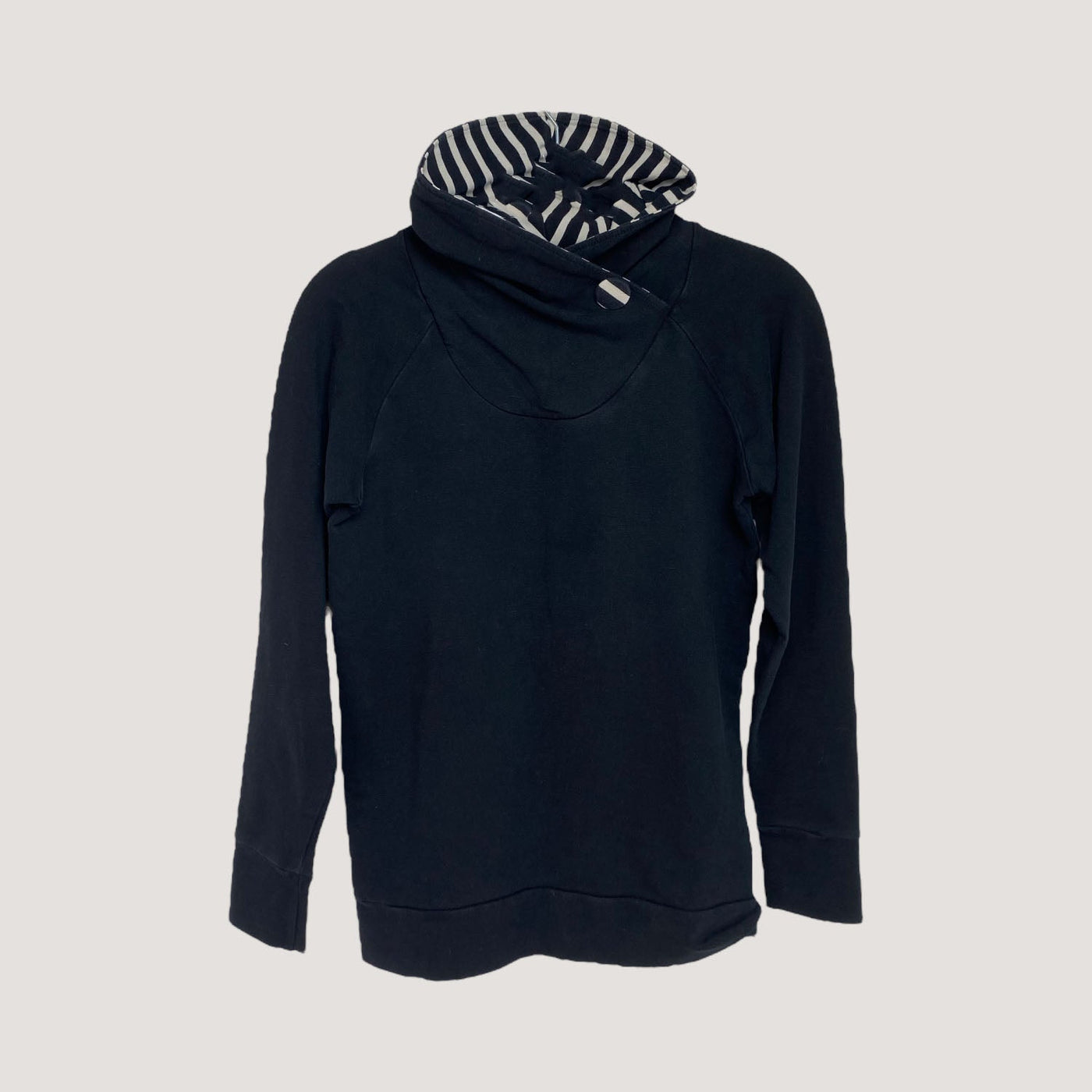 button hoodie, black | woman S