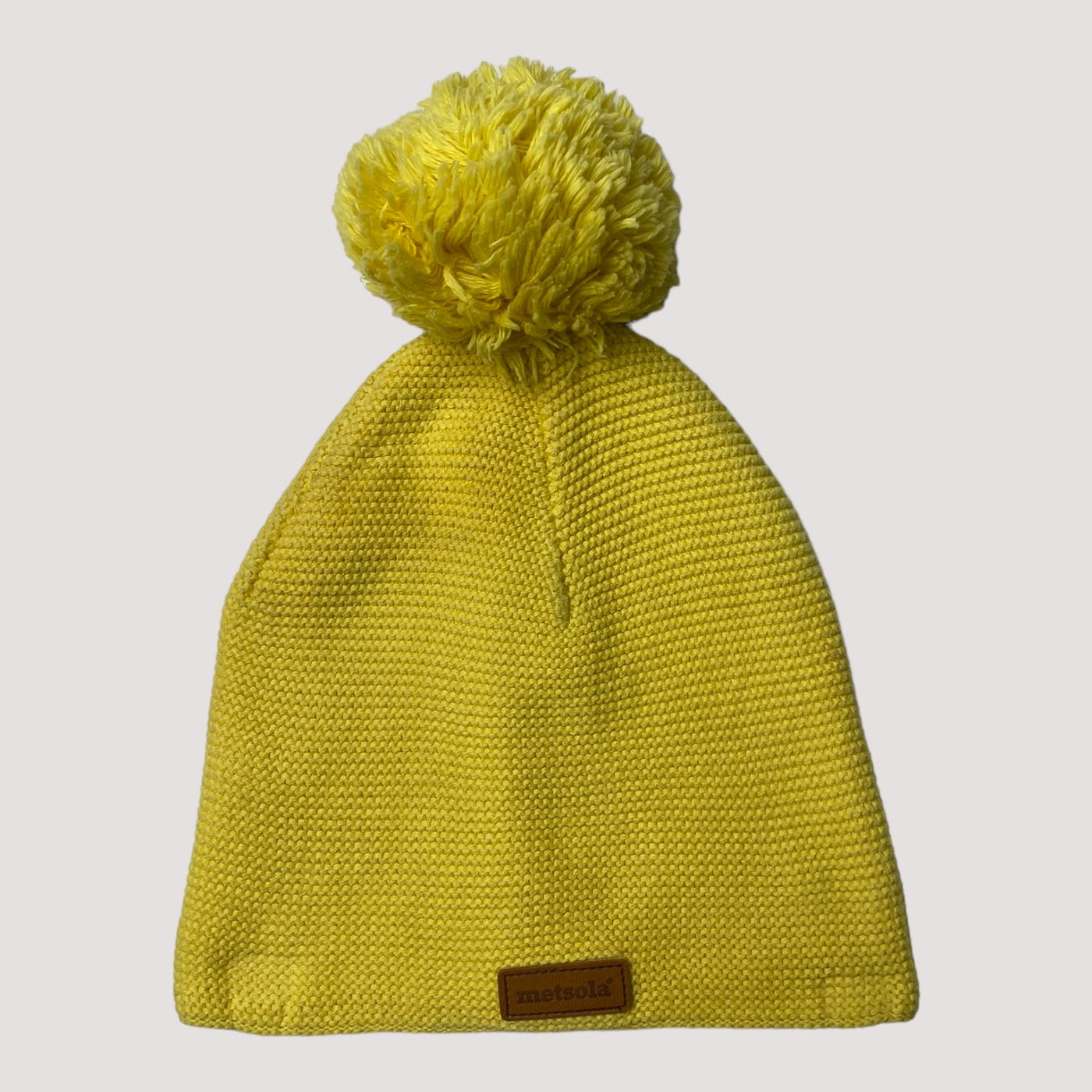knitted cotton beanie, yellow | 3-5y