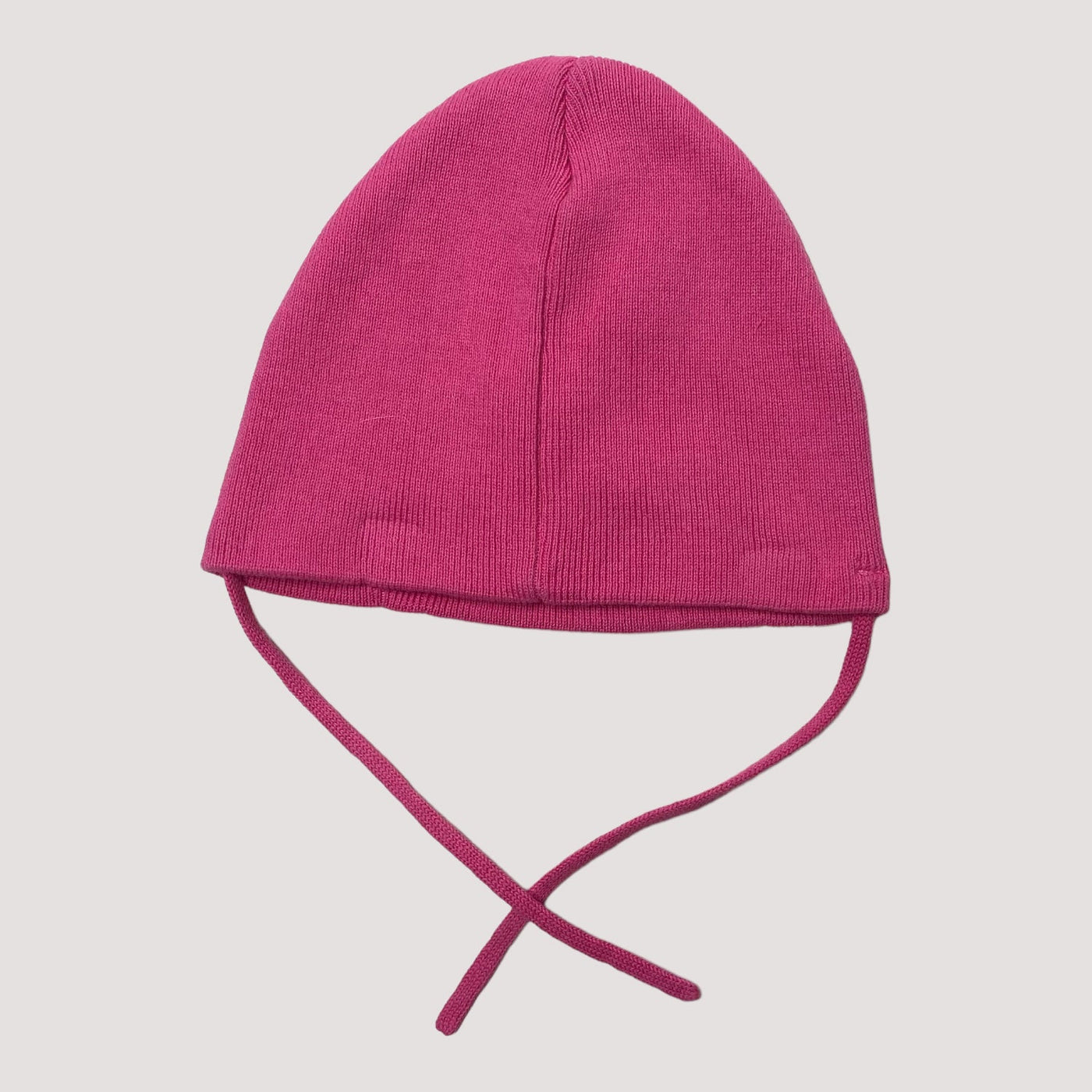 knitted cotton beanie, pink | 4-9m