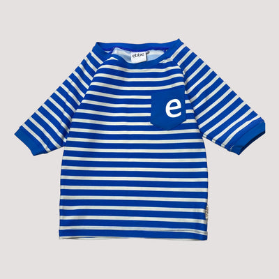 uv swim t-shirt, blue/white stripes| 110cm