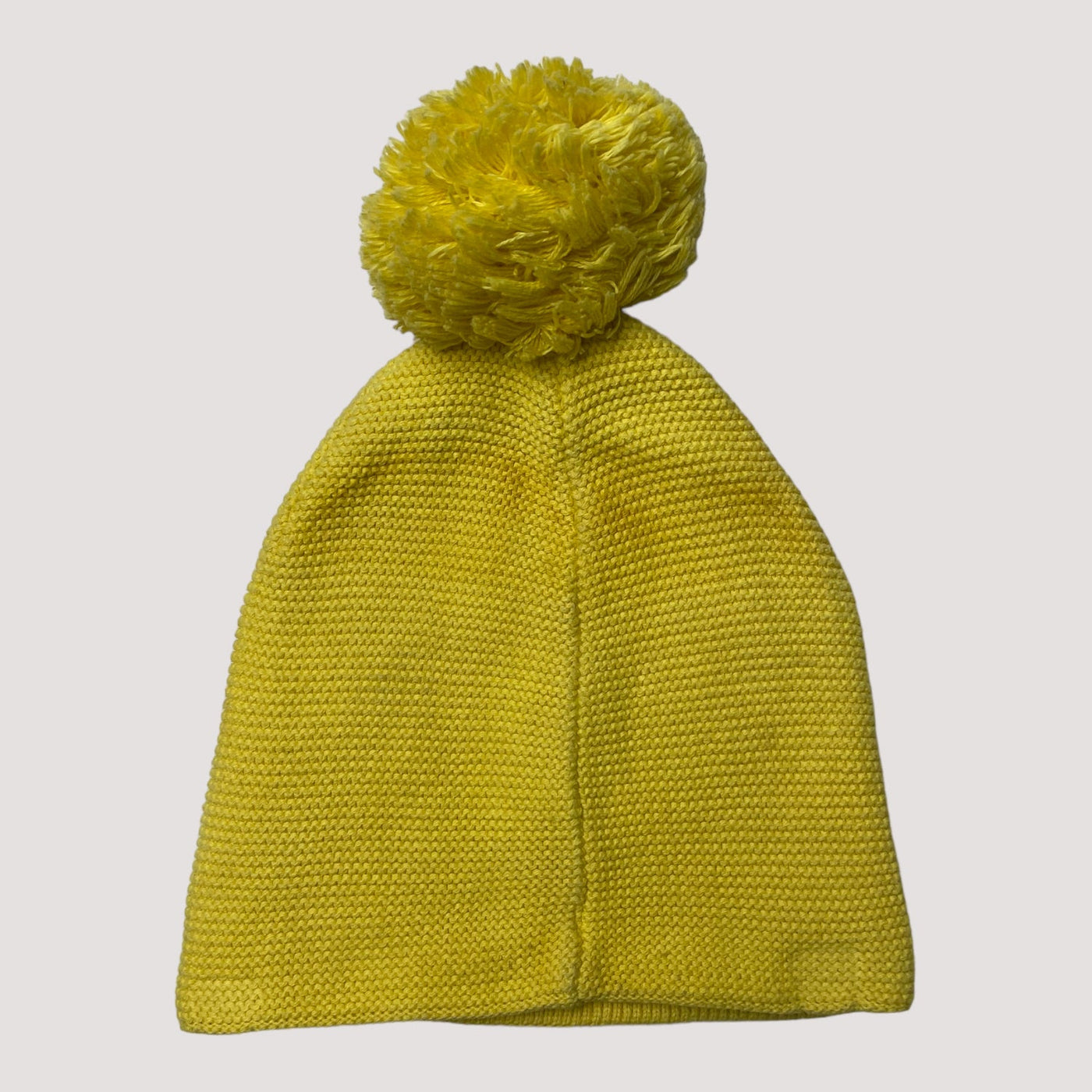 knitted cotton beanie, yellow | 3-5y