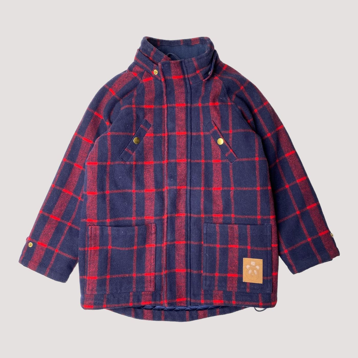 check parka, dark blue | 116/122cm