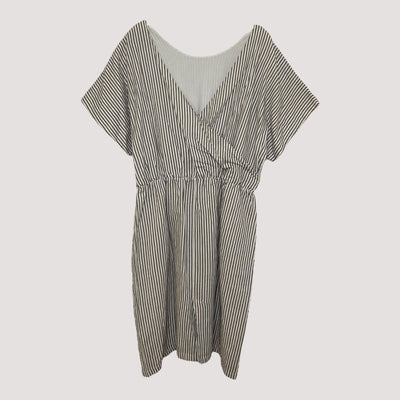 linen wrap dress, falcon stripes | woman XL