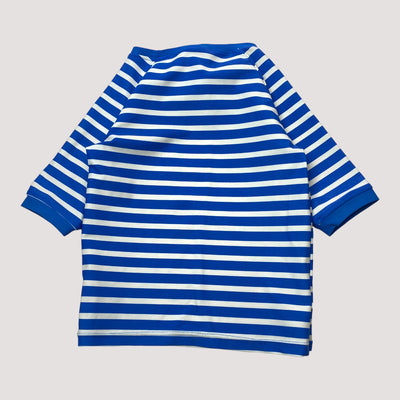 uv swim t-shirt, blue/white stripes| 110cm