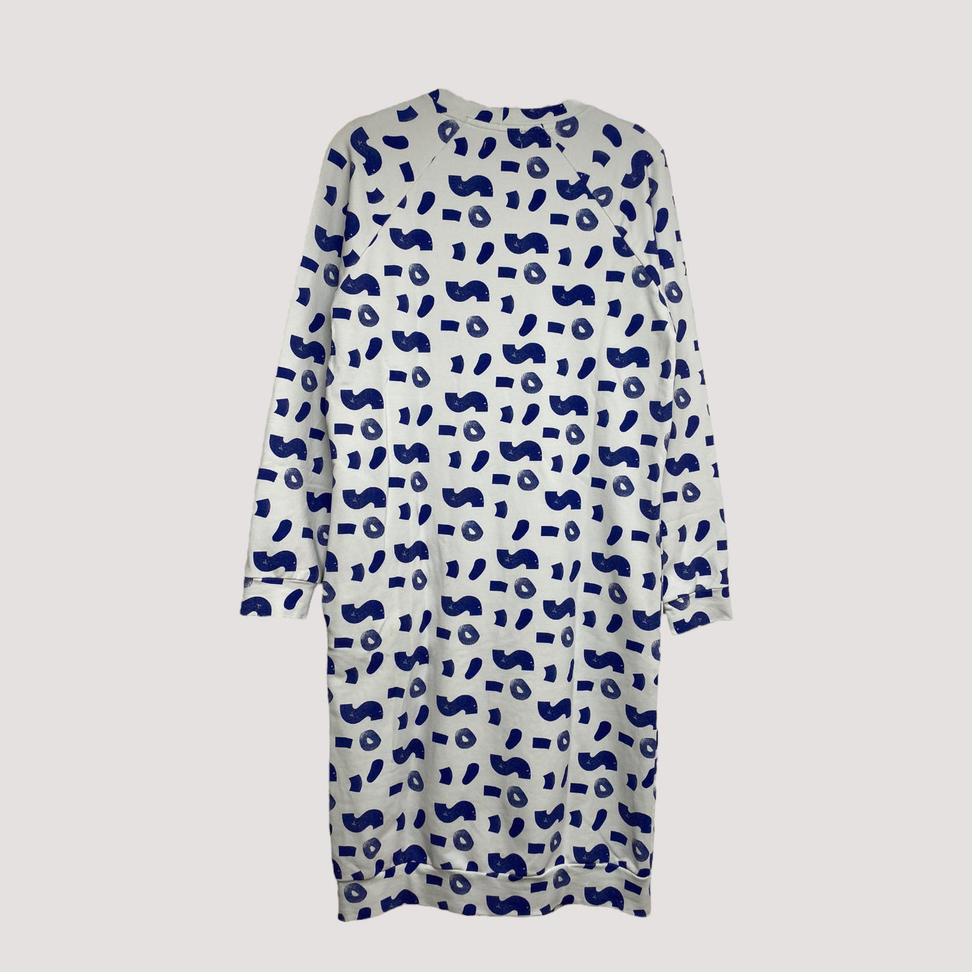 sweat dress, white/blue | woman one size