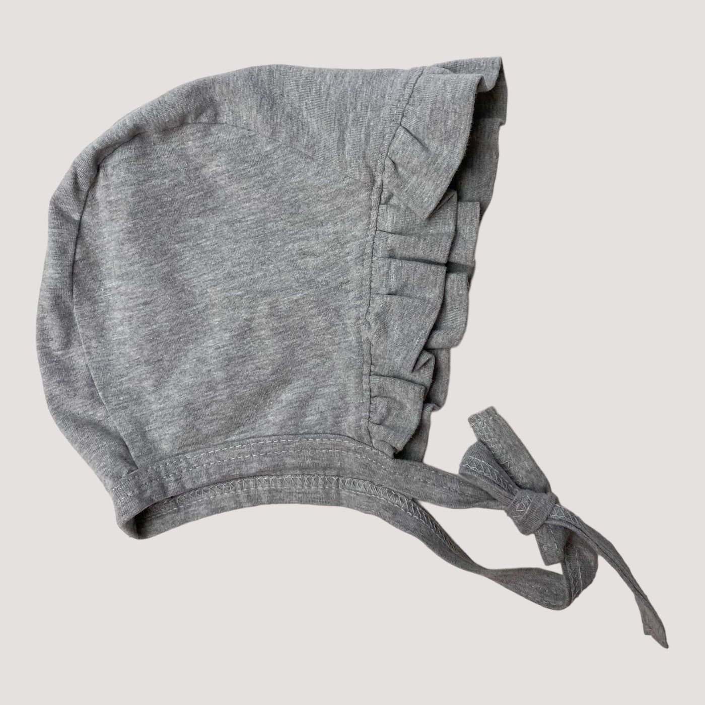tricot frilla bonnet, melange grey | 18m