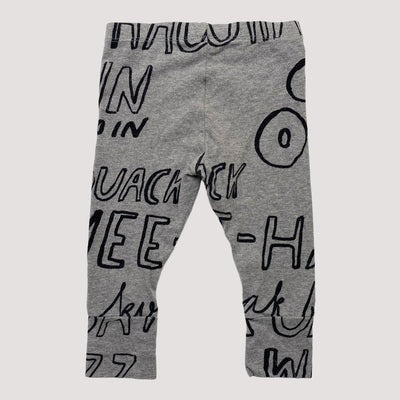 text leggings, grey | 62/68cm