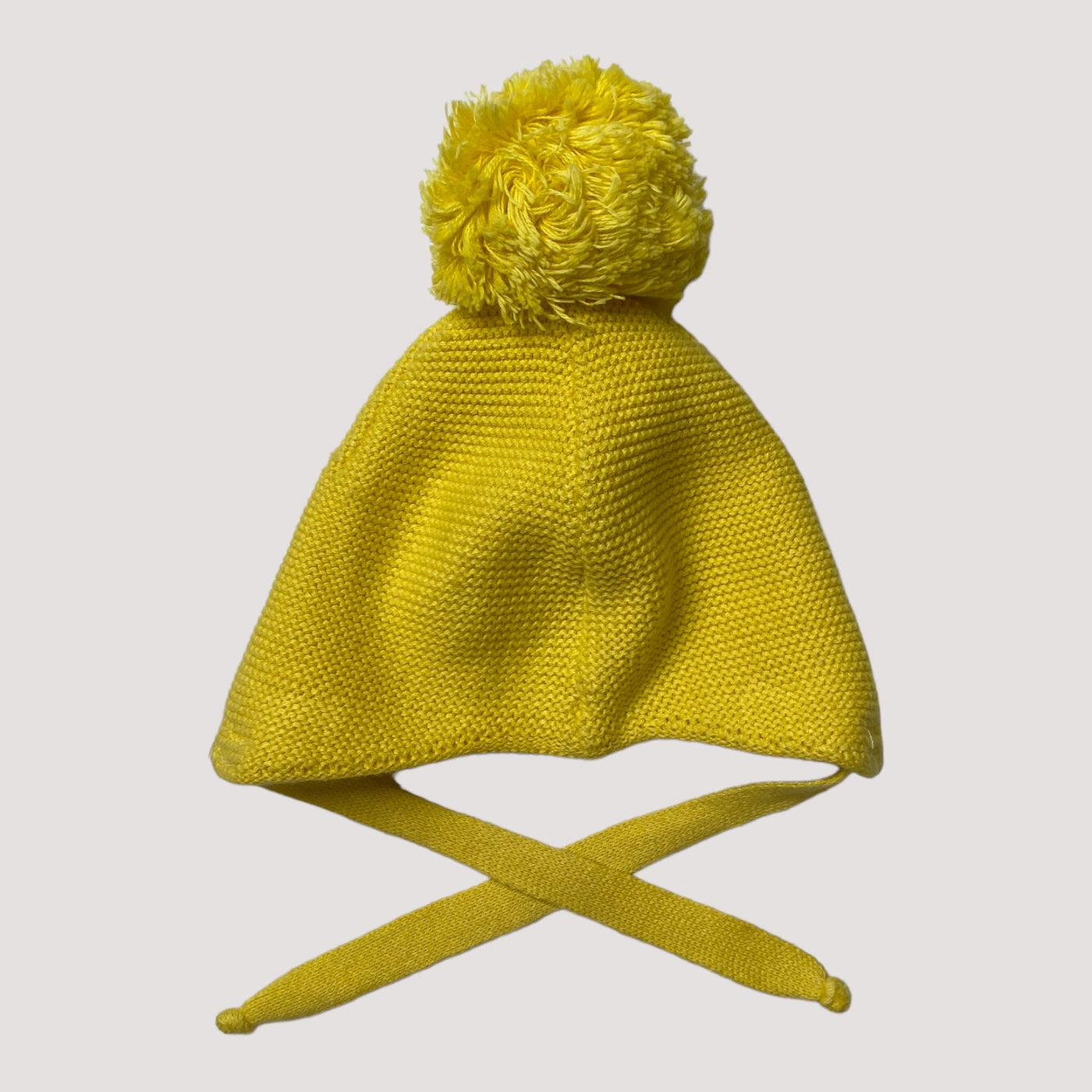 Metsola cotton knitted beanie, yellow | 0-6m