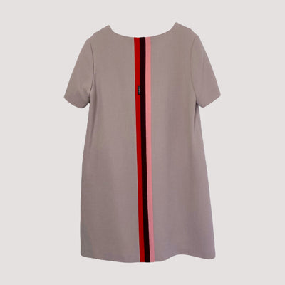 wool a-line racer dress, greige | women L