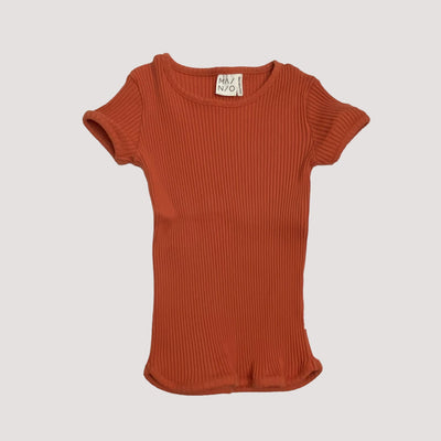 rib t-shirt, raspberry | 122/128cm