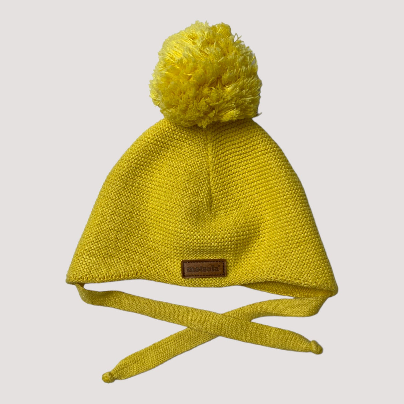 Metsola cotton knitted beanie, yellow | 0-6m