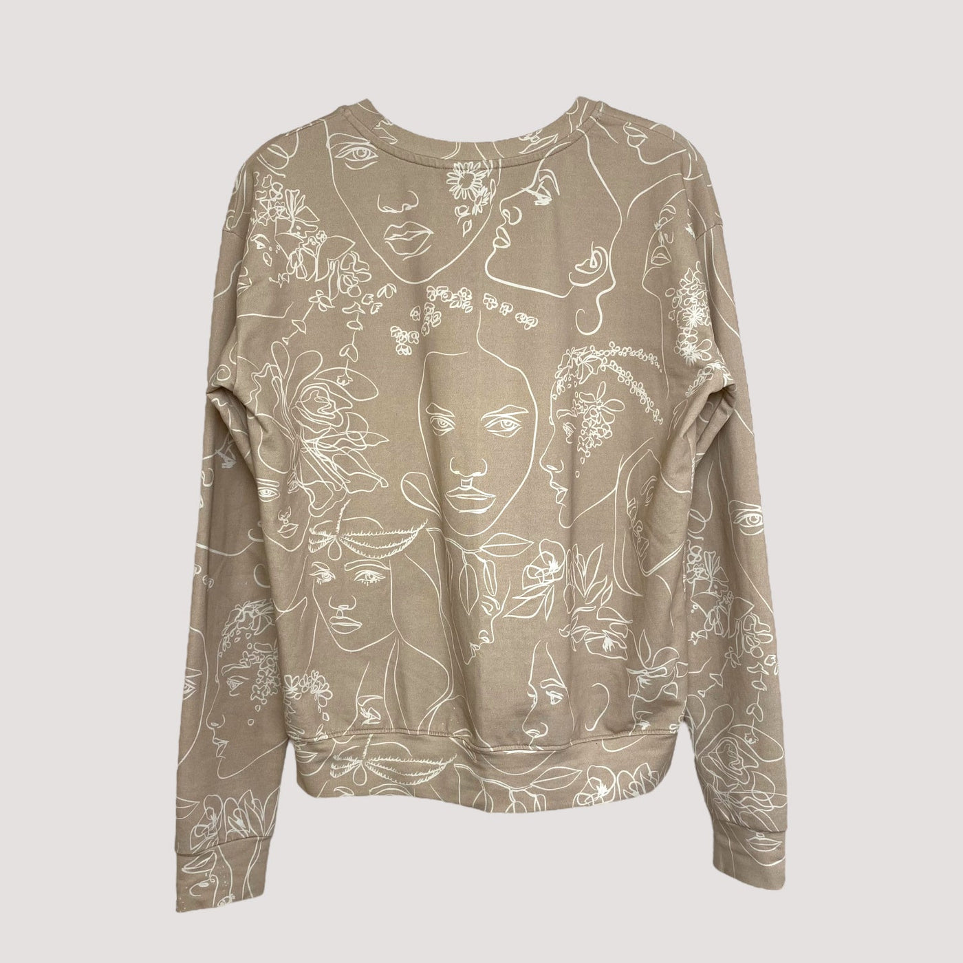 casual chic print shirt, beige | woman L