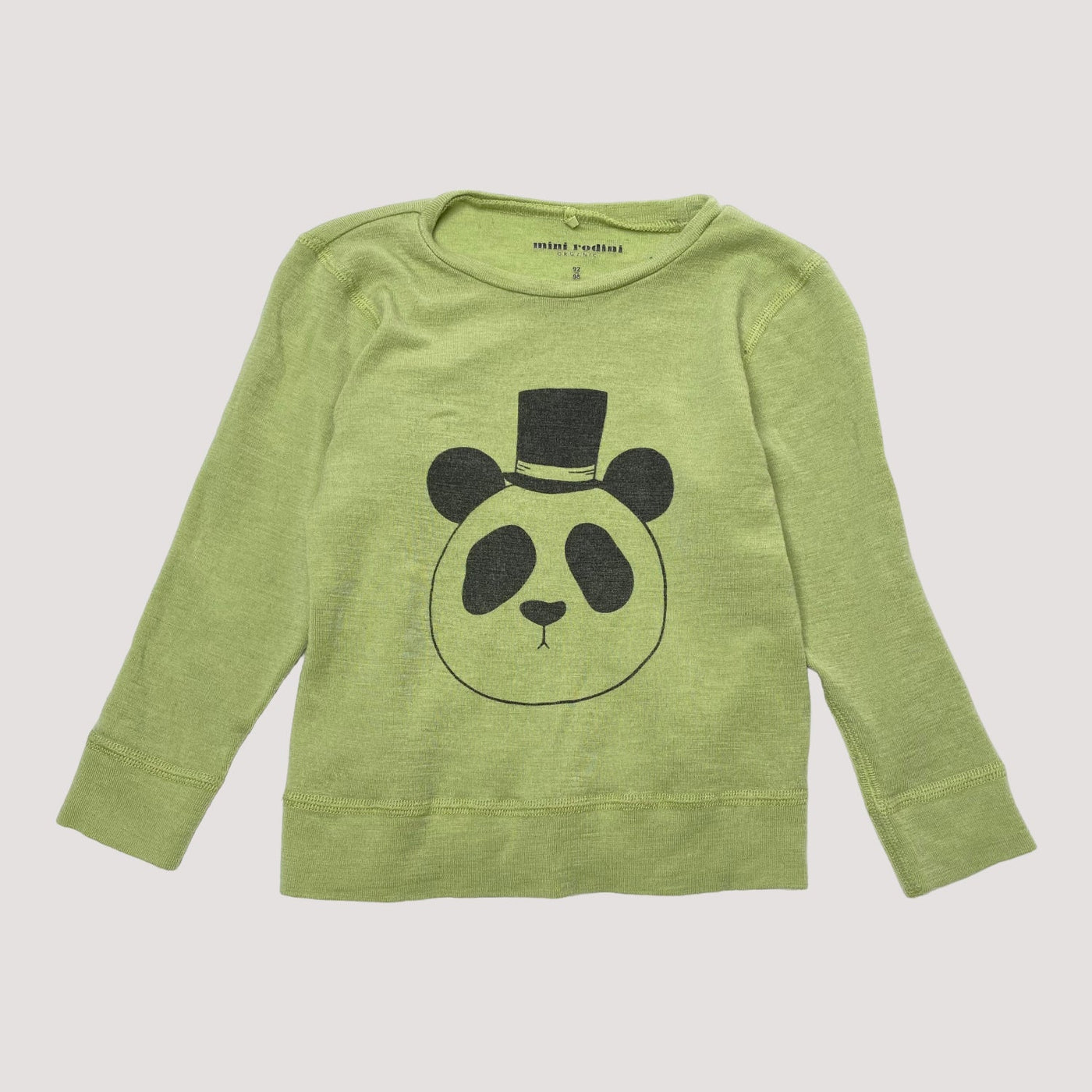 merino wool shirt, panda | 92/98cm