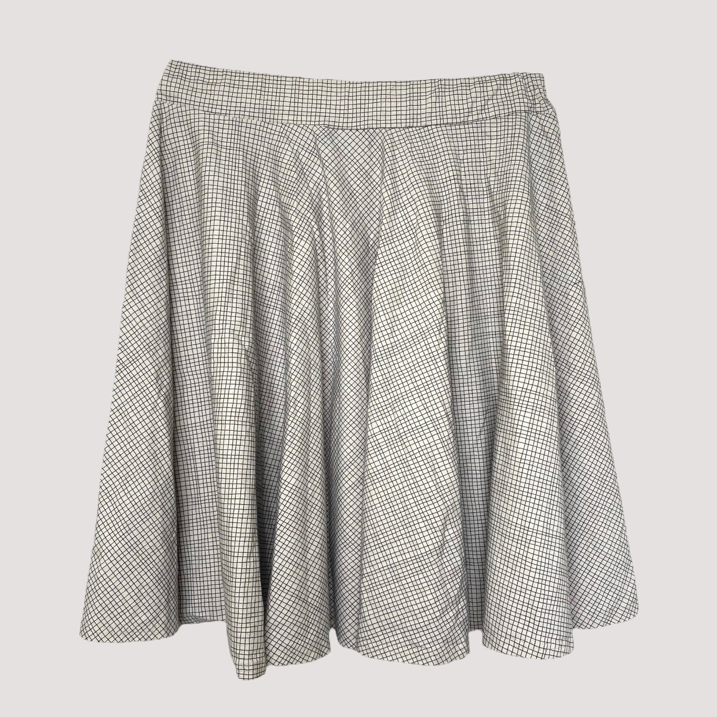 grid skirt, black/white | women M