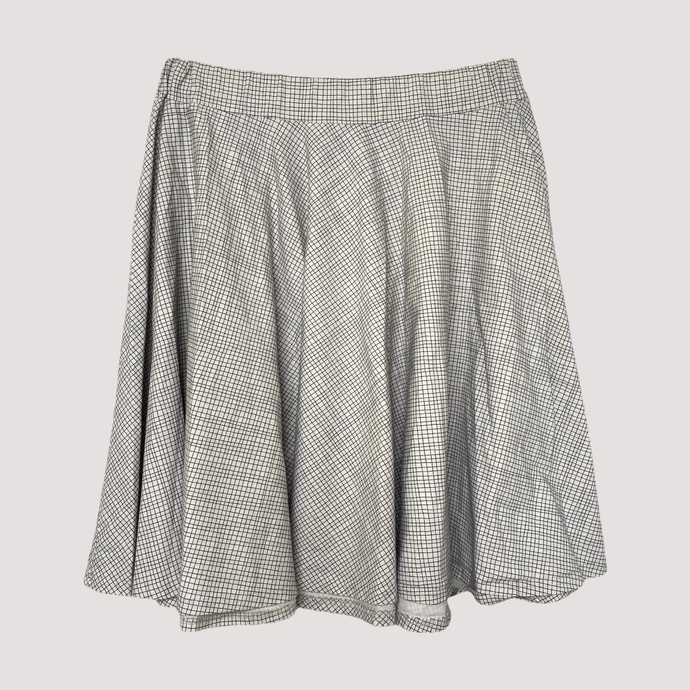 grid skirt, black/white | women M