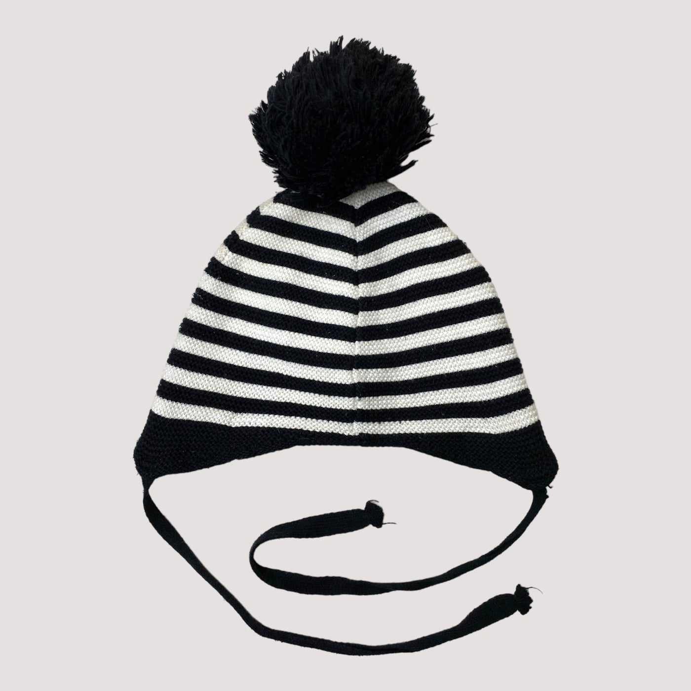 knitted cotton beanie, stripes | 1-2y