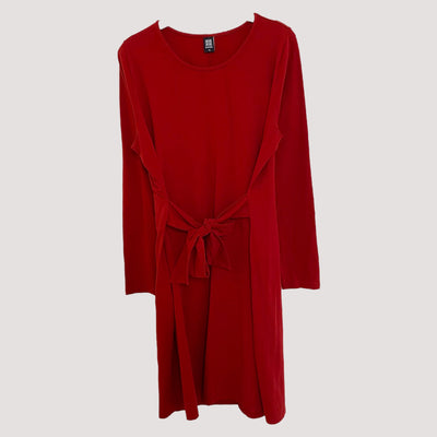 belted dress, red | women XL