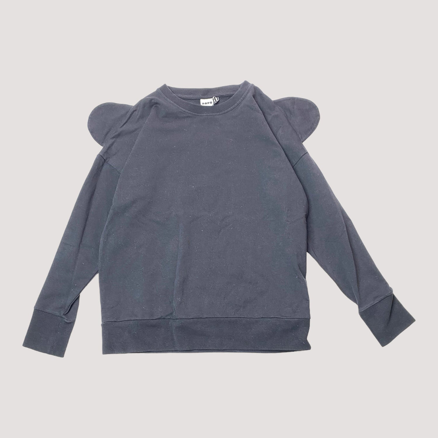 bear ear sweatshirt, black | 134/140cm