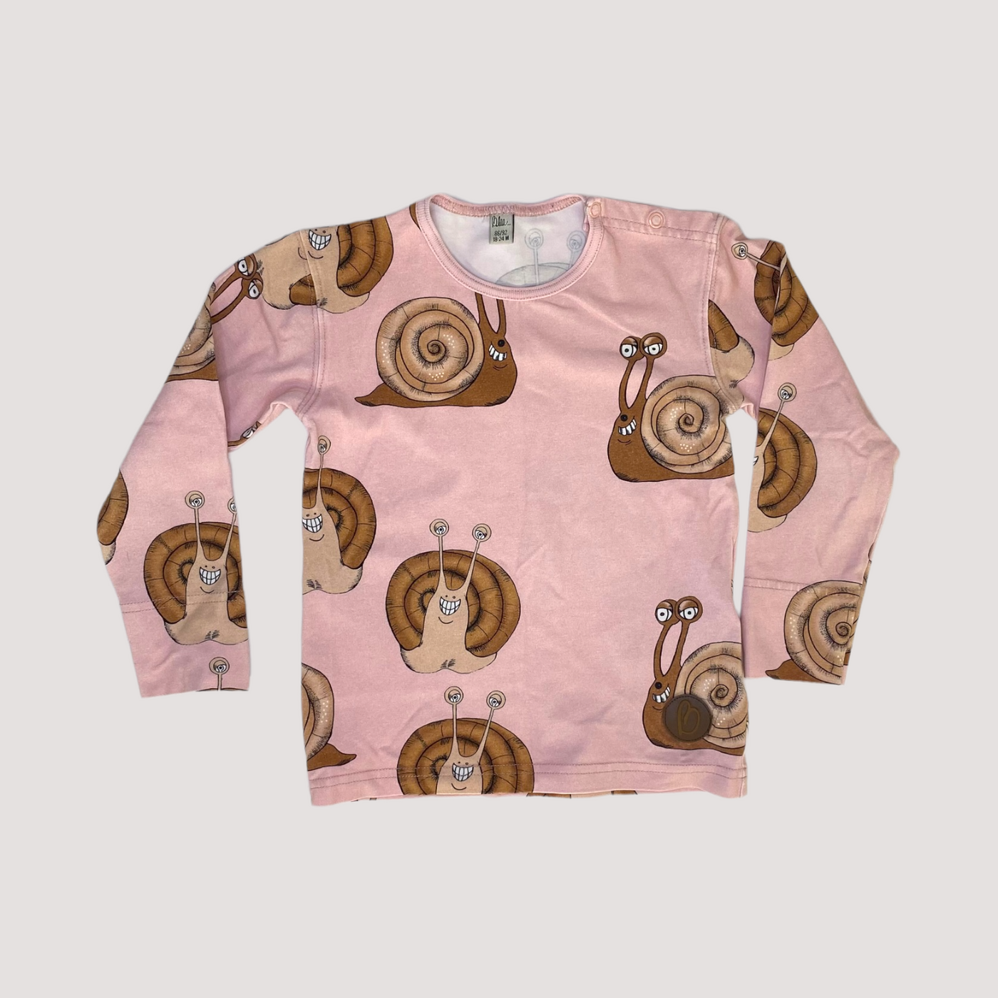 snail shirt, pink | 86/92cm
